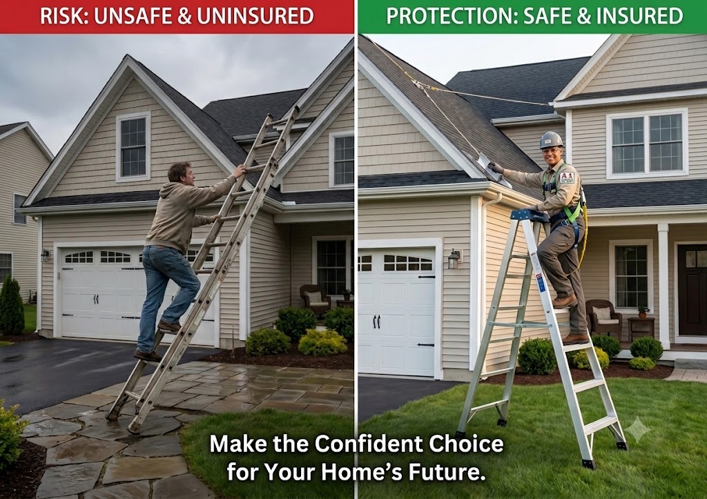 Comparison of risky uninsured labor versus a safe, insured home service professional.